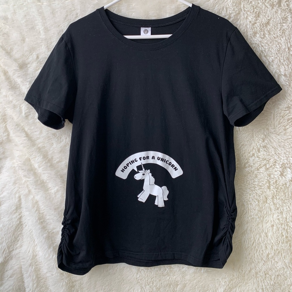 Hoping For a Unicorn Maternity T-Shirt
